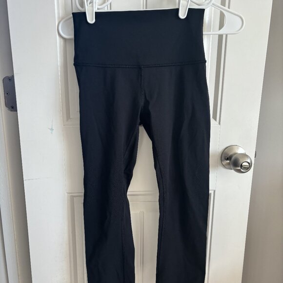 Lululemon Wunder Train High-Rise Crop 23" Black Leggings - Picture 2 of 4